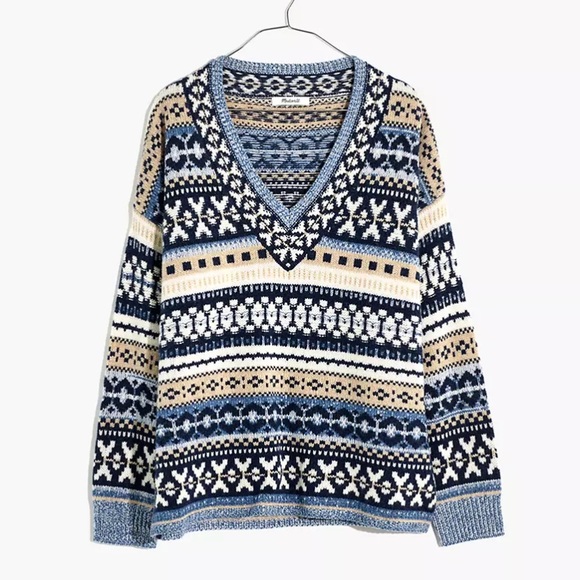 Madewell Fair Isle Pullover Sweater - Picture 4 of 7
